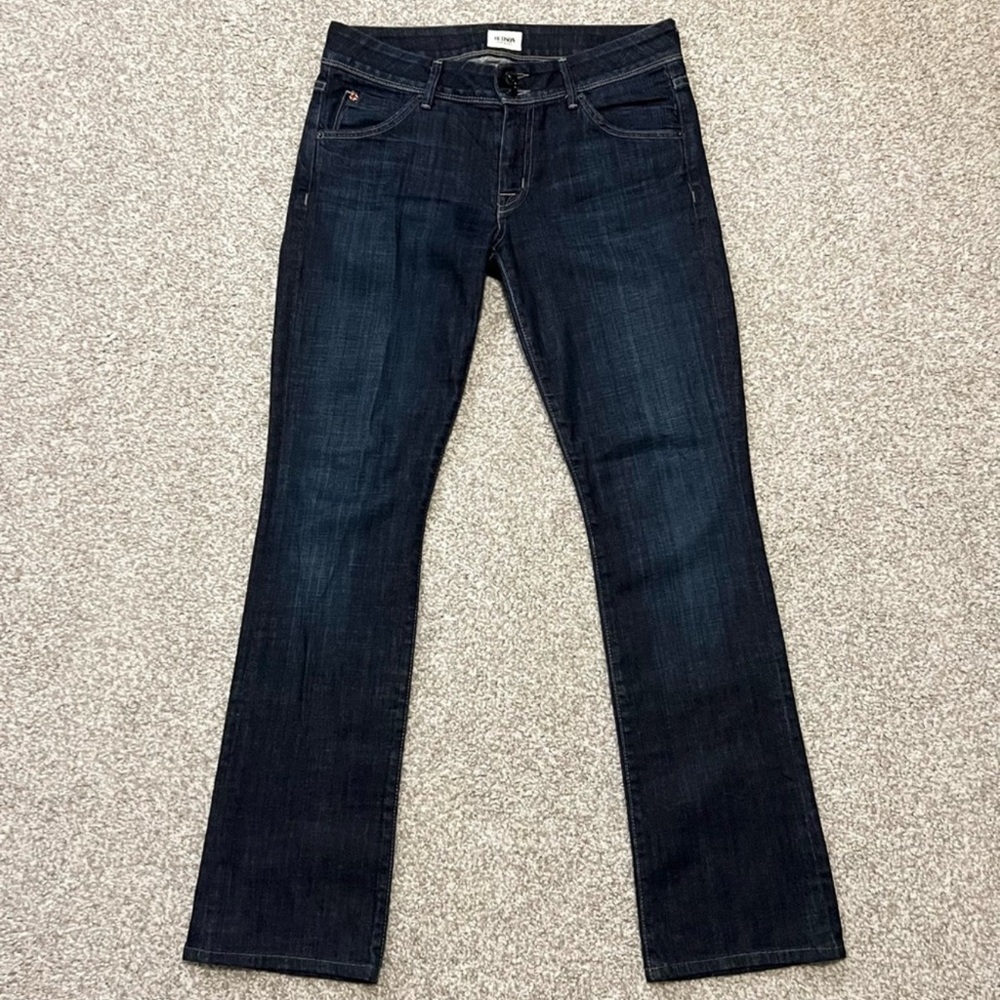 Hudson Jeans - Hudson Beth Midrise Baby Boot Cut Jeans - Women’s Dark Wash Jeans